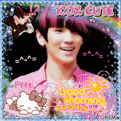 Boy With Pink Hair Saying Good Morning Darling GIF