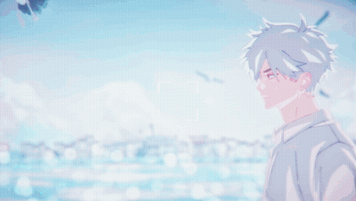 Boy With Ponytail And Smile GIF