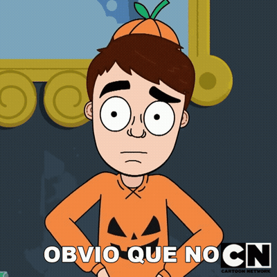 Boy With Pumpkin On Head Saying Obvio Que Nocn GIF