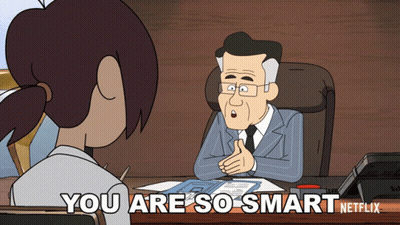 Boy With Purple Hair And Glasses Standing Next To Man Saying Get Down Boy GIF