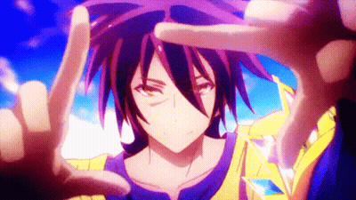 Boy With Purple Hair Making Peace Sign GIF