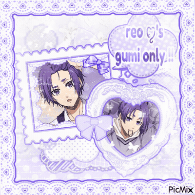 Boy With Purple Hair Reo's Gumi Only GIF