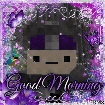 Boy With Purple Hair Saying Good Morning GIF