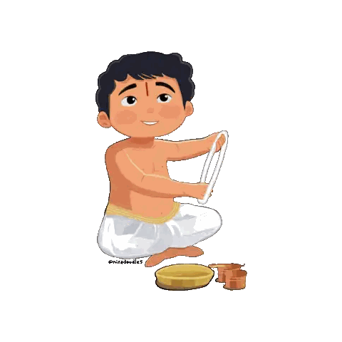 Boy With Red Dot Holding Plate Sticker