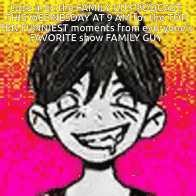 Boy With Smiley Face And Tune In To Family Guy Podcast GIF
