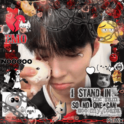 Boy With Stuffed Animal I Stand In So No One Can GIF