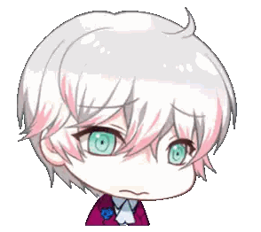 Boy With White Hair And Green Eyes Crying Sticker