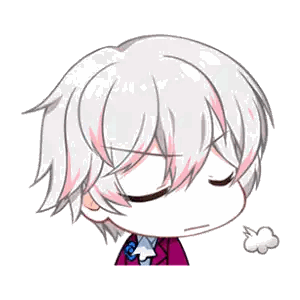 Boy With White Hair Blowing Smoke Sticker