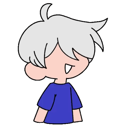 Boy With White Hair Making Funny Face Sticker