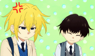 Boy With Yellow Hair And Red R On Forehead GIF