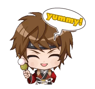 Boy With Yummy Speech Bubble Sticker