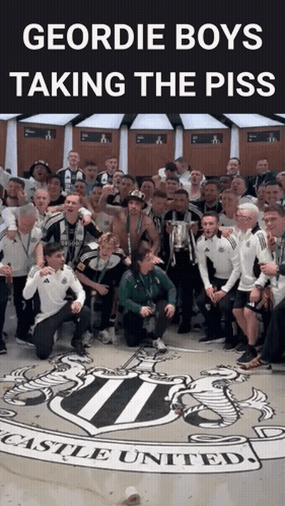 Boys Posing In Locker Room With Castle United Logo GIF