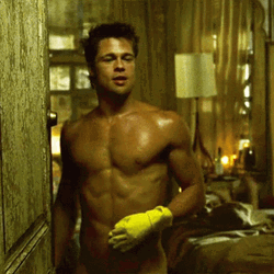 Brad Pitt Hunky Abs GIF