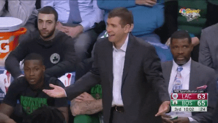 Brad Stevens Slightly Raising Hands GIF