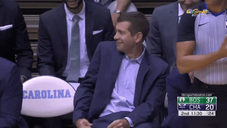 Brad Stevens Smiling While Sitting GIF
