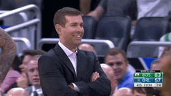 Brad Stevens Smiling With Arms Crossed GIF