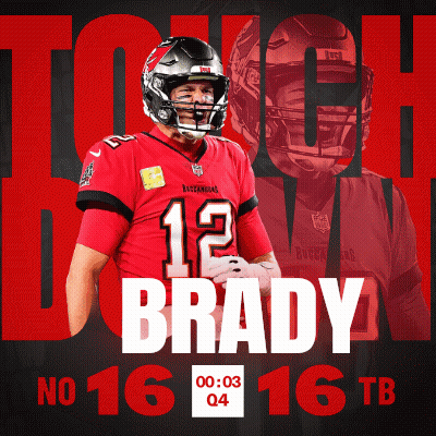 Brady Wearing Red Jersey Poster GIF