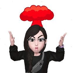 Brain Blast Female Emoji GIF