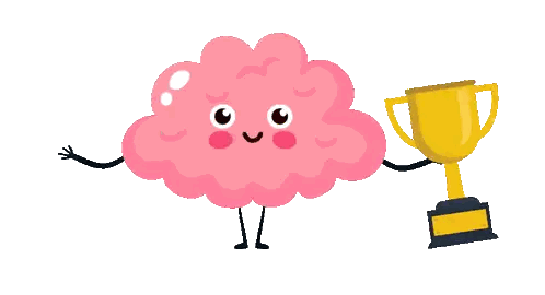 Brain Holding Trophy Sticker