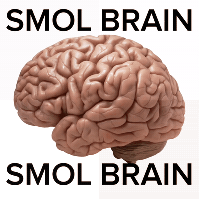 Brain Saying Smol Brain GIF