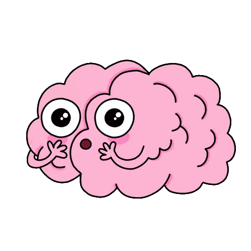 Brain With Hearts And W Sticker