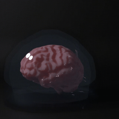 Brain With Two White Circles GIF