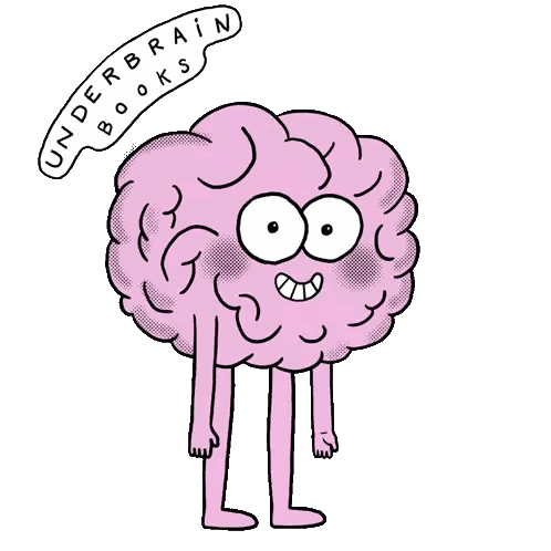 Brain With Underbrain Books Sticker