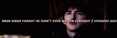 Bran Kinda Forgot He Did N't Even Want A Lordship GIF