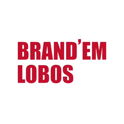 Brand Em Lobos Sign In Red Sticker