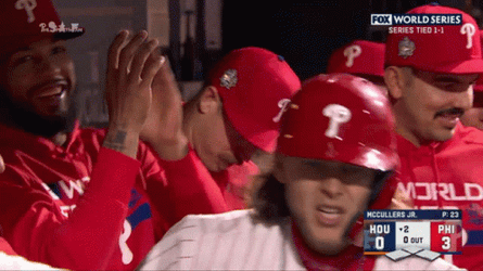 Brandon Marsh Encourage His Teammate GIF