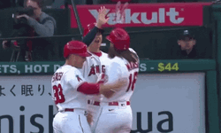 Brandon Marsh High Five Shohei Ohtani GIF