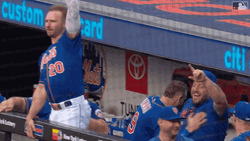 Brandon Nimmo Winning Hug GIF