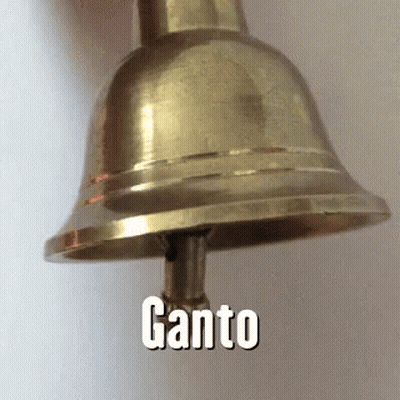 Brass Bell With Canto Written On It GIF