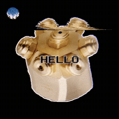 Brass Object With Hello GIF