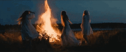 Brat Summer Woman Bonfire Dancing GIF