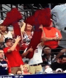 Brave Chops Swinging By The Audience GIF