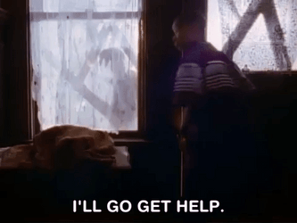 Brave Man Says I'll Go Get Help GIF