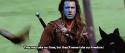 Braveheart Freedom Mel Gibson Rallying Troops GIF