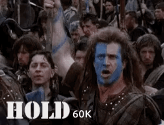 Braveheart Hold 60K By Mel Gibson GIF