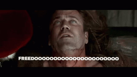 Braveheart Mel Gibson Tortured Asking Freedom GIF