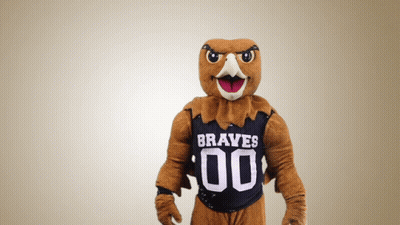 Braves Mascot Wearing Black Jersey Number 00 GIF