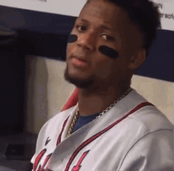 Braves Ronald Acuña Jr Scary Eyes GIF