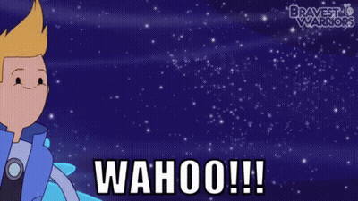 Bravest Warriors Cartoon Saying Wahoo GIF