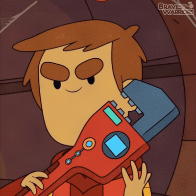 Bravest Warriors Character Holding Red Wrench GIF