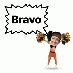 Bravo Funny Cheer Jump