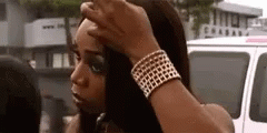 Brazen Tiffany Pollard Combing Hair GIF