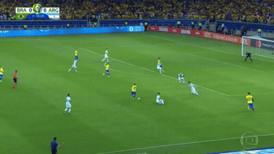 Brazil Argentina Soccer Match 0-0 GIF