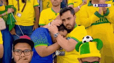 Brazil Fans Watching Soccer Game GIF