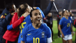 Brazil Girl Players Hugging GIF