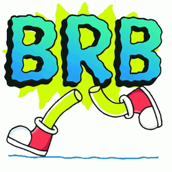 Brb Moving Legs Art  GIF